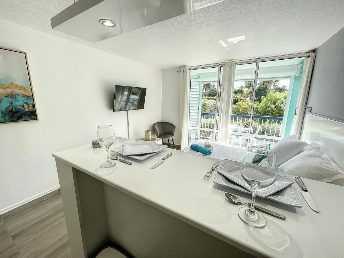 Blue Paradise Studio Avec Acces Privatif Plage Le Gosier  Bagian luar foto